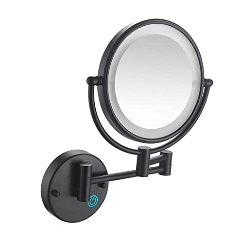 JMFHCD Black Hardwired Makeup Mirror