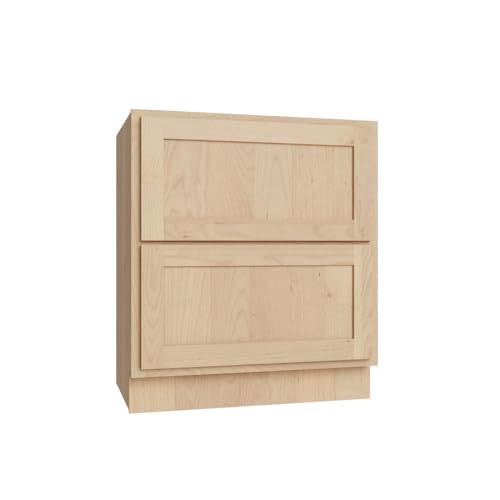 Unfinished Birch RTA (Ready-to-Assemble) Shaker Cabinets (Drawer Base Cabinet, 30