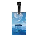 Kreuzfahrtschiffe und Wale Gepäckanhänger für Koffer, PVC-Material, Kreuzfahrt- & Flugreise-Essentials, für Reisetaschen und Koffer