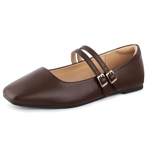 Womens Mary Jane Flats Square Toe Double Strap Ballet Flats Casual Shoe by SWAY BELLE - Used condition - Image 8