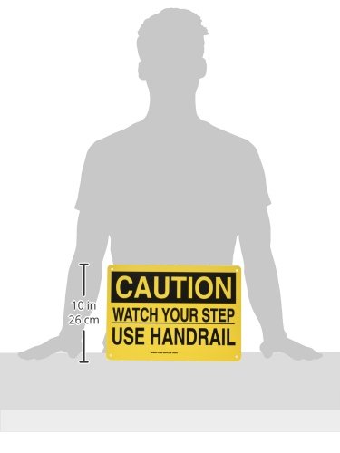 Panneau Brady signalisation industrielle Watch Your Step jaune noir sécurité escalier
