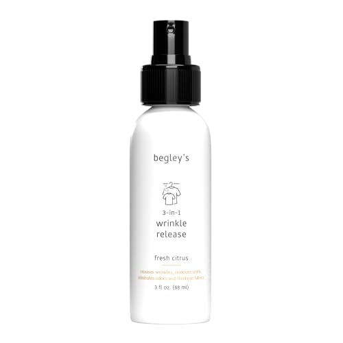 Begley's 3-in-1 Wrinkle Remover, Quick Fix Wrinkle Release, Static Cling Remover, Odor Eliminator...