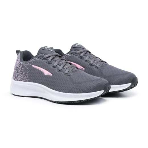 Tênis Feminino para Academia Caminhada Leve Confortavel Grafite Rosa BB (Grafite, BR, Adulto, Numérico, 36)