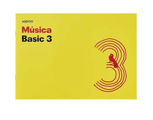 ADDITIO - Cuadernos de música BASIC 3 para la iniciación a la música | 3 pentagramas de 24 mm | 20 páginas | Tamaño 24 x 17 cm apaisado | Papel ecológico | Grapa | Amarillo |