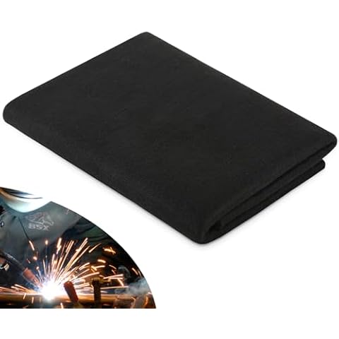 MODIGT 19.6" × 19.6“ Welding Blanket Fireproof, 5mm Thinkness High Temp Protection Carbon Felt Heat Resistant Flame Retardant Protective Mat Up To 1800°F (1 PACK) Cover