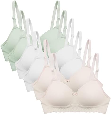 Curi Evis Teens Training Bras for Girls Big Kids Padded Sports Bra Adjustable Straps Cotton Ages 10-12