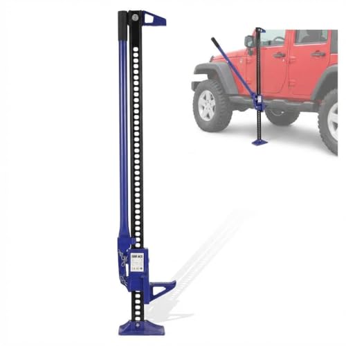 3-Ton Heavy Duty Farm Jack - 48 High Lift Ratcheting Off Road Jack 6000 LB Capacity 5.12 - 41.14 Adjustable Height for Trucks UTVs ATVs Trailers