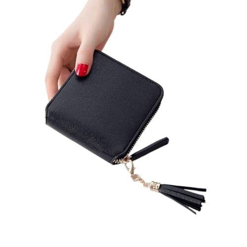 Mini Tassel Wallet Women Purse Female Short Mini Wallets Purse Female Small Wallet For Women(E)