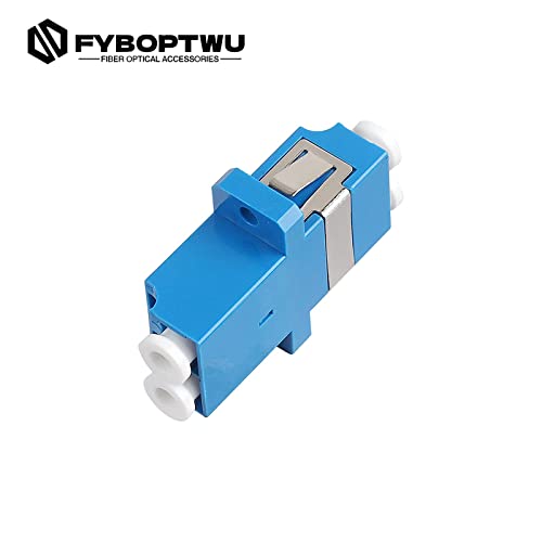 Fyboptwu - 50 Pcs Lc Fiber Optic Coupler Adapter Lc To Lc Coupler Duplex Singlemode (Sm) Fiber Optic Cable Adapter Lc-Lc Duplex Single Mode Connector #TOP1