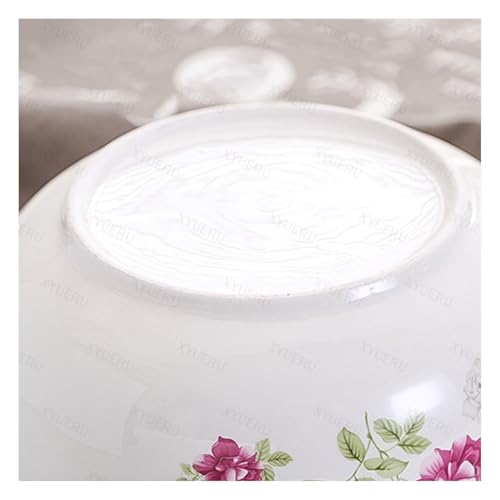 Tureen de cerámica redonda cuenco con tapa sopera decorativa cocina 7