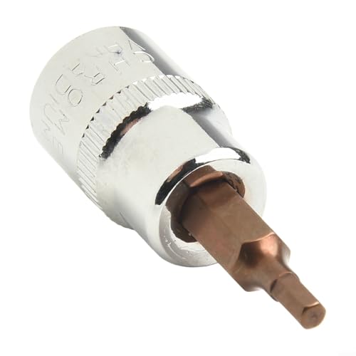 Juego de brocas de 3/8 pulgadas con hexagonal H3-H10 y para Torx -T55 para destornillador, compatible con llave de trinquete de 3/8 pulgadas, acero al cromo vanadio, 1 pieza (H3)