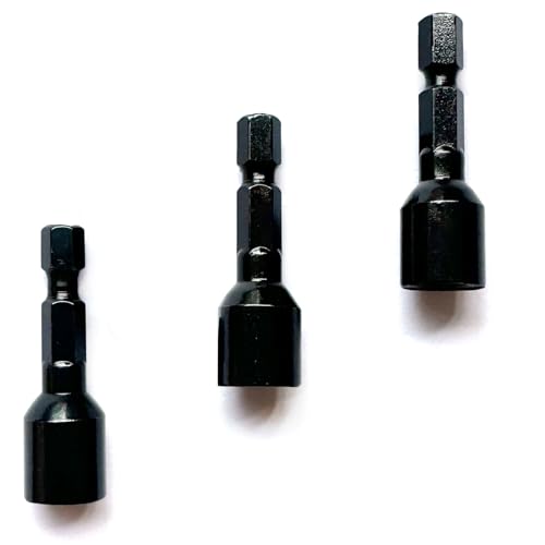 Image of 1 /4 inch-20 5 /16 inch-18 3 /8 inch-16 3Pcs Hanger Bolt Driver Double Headed Wood Screws Fully All Threaded Rod Threaded Insert Hexagon Head Drill Driver Bits