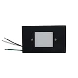 JULLISON LED Recessed Mini Step/Stair Light with Smooth White Acrylic Lens, Indoor Use, 120 VAC, 1 Watt, 50 Lumens, 3000K, CRI80, Non-Dimmabe, IC Rated, ETL Certified, Black - 1 Pack