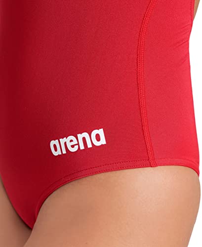Arena Womens Solid Team Swimsuit Swim Pro Back MaxLife Open Back Bathing Suit Athletic Swimwear