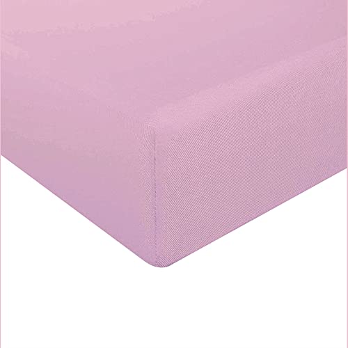 Personalized Baby Fitted Crib Sheet Set, Customized Crib Bedding Set with Photos Logo Text Name, Custom Nursery Crib Sheet Bedding Set Bulk Wholesale, W28 xL52 xH8, Light Pink