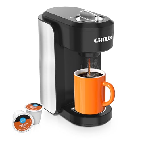 CHULUX Compact Coffee Maker Single Serve, Instant One Cup Coffee Pod...