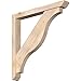 Ekena Millwork BKT0604X46X46FST06SDF Funston Slat Smooth Bracket w/Offset Brace, Douglas Fir