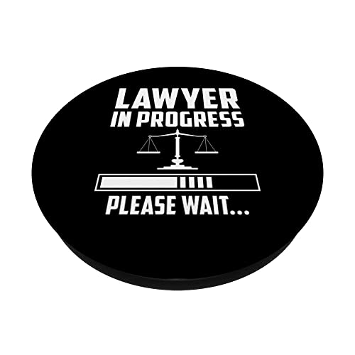 Lawyer In Progess Law Attorney Graduation Advocate PopSockets Swappable PopGrip, Black - Image 2