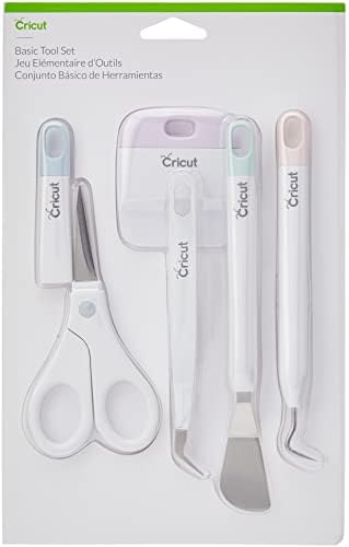 Cricut Fundamental Device Set – 5-Piece Precision Device Equipment for Crafting and DIYs, Excellent for Vinyl, Paper & Iron-on Initiatives, Nice Companion for Cricut Reducing Machines, Core Colours