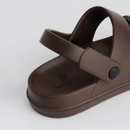 Image of NoStrain Men's Waterproof Sandals with Back Strap | Casual Floater Sandals for Man | Soft, Lightweight Slip On Slippers for Men | Comfortable Daily Wear