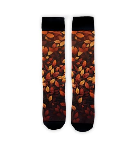 Sockologie Autumn Fall Themed Novelty Crew Socks - Fall, Pumpkin Spice, Thanksgiving and More. For Men and Women2