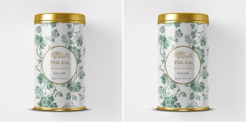 Image of TGL Co.Slim Line Green Tea Infusion 50G Tin Can|Rich in Anti Oxidant | Refreshing | No Artificial flavor | Improve Digestion (Pack of 2)