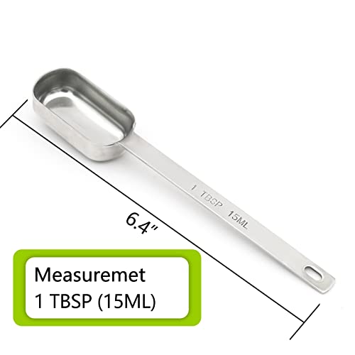 1 Tablespoon Single Measuring Spoon, Stainless Steel Individual Spoons, Long Handle Spoons Only 1 Tbsp(15 Ml) #TOP1