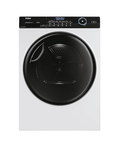 Haier I-Pro Serie 5 Asciugatrice 8Kg, Libera Installazione, Carica Frontale, Classe C, Motore Inverter, ABT, I-Time, Partenza Programmabile, Vapore, AxLxP 84,5x59,5x67,5 Bianca - HD80-A3959-S