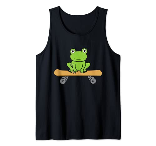 Funny Skateboarding Frog - Patineta divertida Camiseta sin Mangas