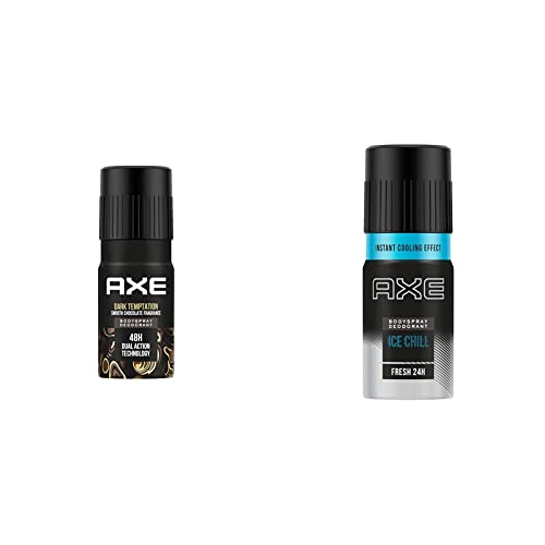 Image of Axe Dark Temptation Long Lasting Deodorant Bodyspray For Men 150 ml and AXE Ice Chill Long Lasting Body Spray Deodorant for Men, 150 ml