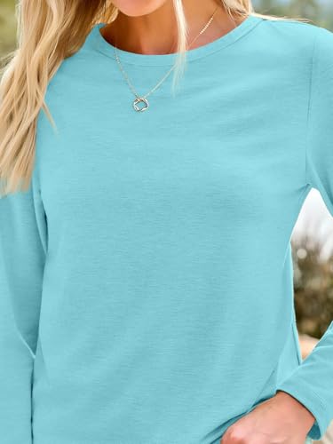 Image of AUTOMET Women's Long Sleeve Crewneck Shirts Casual Basic Tops
