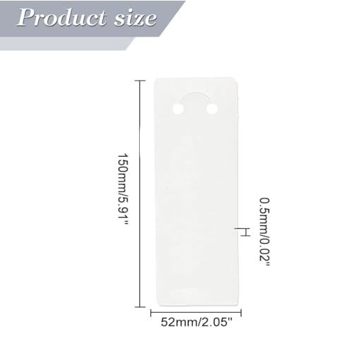 Image of Festiko Keychain Display Cards (White B, Pack of 200 Pcs, 5.9 inch*2 inch), Keyring Display Cards, Jewellery Display Cards