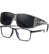 LVIOE Over Glasses Sunglasses Wrap Around Polarized Sunglasses for Men Women Fit Over Prescription Glasses with UV Protection : Clothing, Shoes & Jewelry LVIOE Polarized Fit Over Glasses Sunglasses for Women Men Over Glasses Sun Glasses with UV400 Pro...