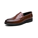 DXSYGMBN Men's Comfortable Soft Leather Chunky Loafers...