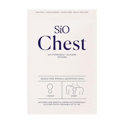 SiO Beauty ChestLift - Wrinkle-Smoothing, Medical-Grade Silicone Patches for Chest Fine Lines - Reusable Up to 10x - Cruelty-Free & Environmentally-Friendly Hydrating Beauty Patches - 1 Patch