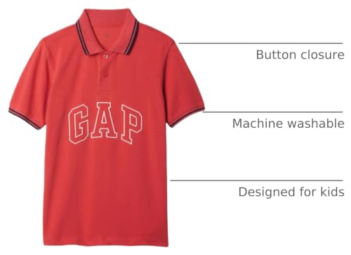 Image of Gap Boys' Short Sleeve Logo Polo Shirt