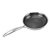 Qiilu 316 Stainless Steel Frying Pan Compound Bottom Universal Prevents Stick Easy to Fry Pan for Induction Cooktops Gas Cooktops High Performance (20cm) #5