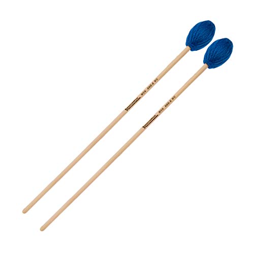 Mallets de marimba very hard en laine bleue et manche de bouleau