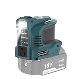 マキタ18V用 バッテリーインバーター 180W出力 USB QC3.0/Type-C PD3.0/DC12V対応 LEDライト200ルーメン搭載 マルチポート電源