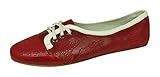 puma dassler GELD ZURUCK GARANTIE PUMA Rudolf Dassler Damenwahl Damen Leder Ballett Pumps/Schuhe-Red-38