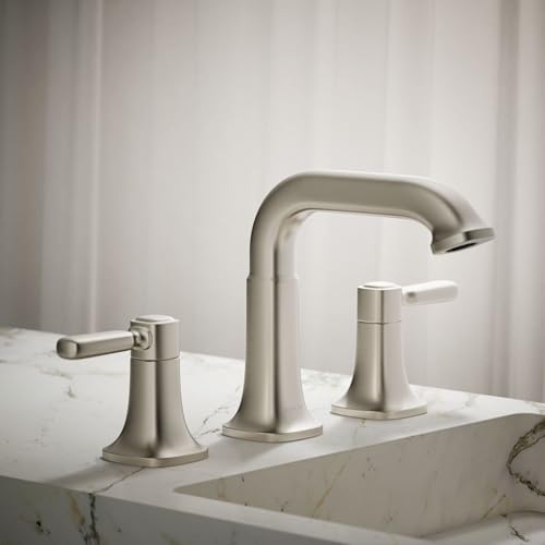 Kohler R33044-4D-BN Ealing® Widespread Bathroom Sink Faucet, 1.2 gpm, Vibrant Brushed Nickel by Kohler - Used condition - Image 2