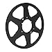 JTLB 10 Inch Open Reel Takeup Reel with 6 Holes, Premium Sound Aluminum Empty Reel Compatible with 1/4 Inch Tapes (Black)