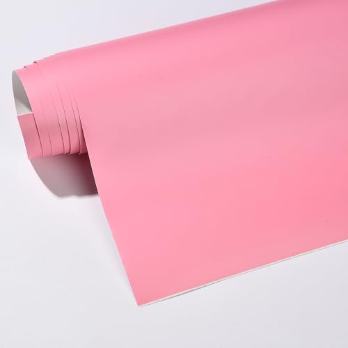 Image of Matte Pink Car Vinyl Wrap Film Charming Pink Satin Finish Self Adhesive DIY Car Body Film for Vehicle Interior Exterior Decoration, 59.84 inch x 23.62 inch