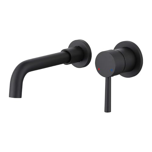 HMEGAO Matte Black Wall Faucet
