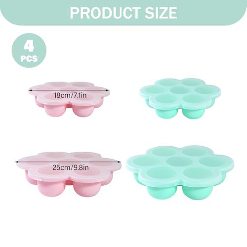 Set de 4 Moldes de Silicona para Congelar Alimentos de Bebe miniatura 4