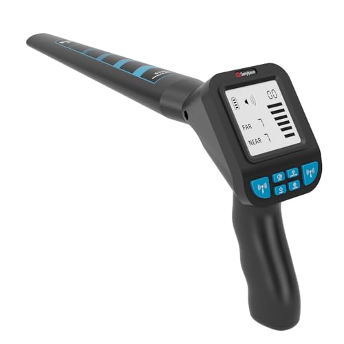 Sanyipace 512Hz Pipe Locator Underground Pipe Detector with 3 Screen Dual Modes & Adjustable Handle Rechargeable Battery & Carrying Case for Sewer Camera Pipe Plumbing HVAC Inspection