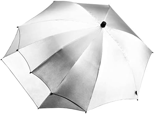 EuroSCHIRM Swing Backpack Umbrella with Pack Canopy Extension, 48”, Fiberglass Shaft, 50+ UVP (Silver)