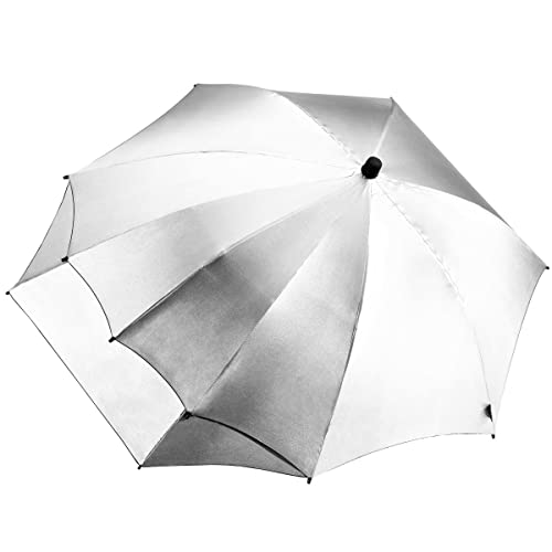EuroSCHIRM Swing Backpack Umbrella with Pack Canopy Extension, 48”, Fiberglass Shaft, 50+ UVP (Silver)