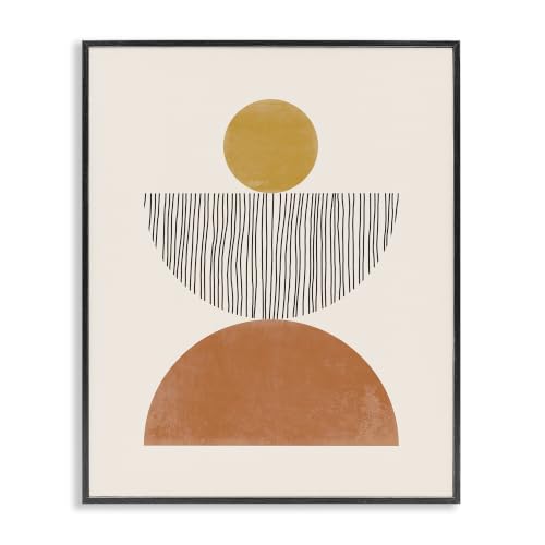 Modern Balancing Shapes Stripes, 16 x 20 Inch Framed Giclée Print