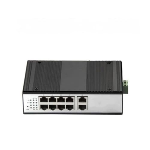 Industrial-Grade Fiber Optic Switching transceivers, 1000M gigabit or SC Interface, DIN Rail mounting (10x1000M).